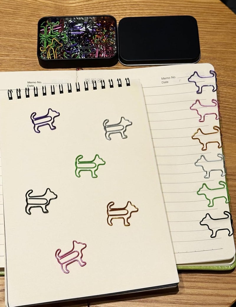 Daxtril Cute Paper Clips, 60PCS Shiba Inu Dog Shaped Paper Clips Animal Bookmarks Clips, Assorted Colors, Fun Office Gifts for Women Men Coworkers Teachers Students Girls Boys, Christmas Gifts - Image 3